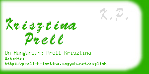 krisztina prell business card